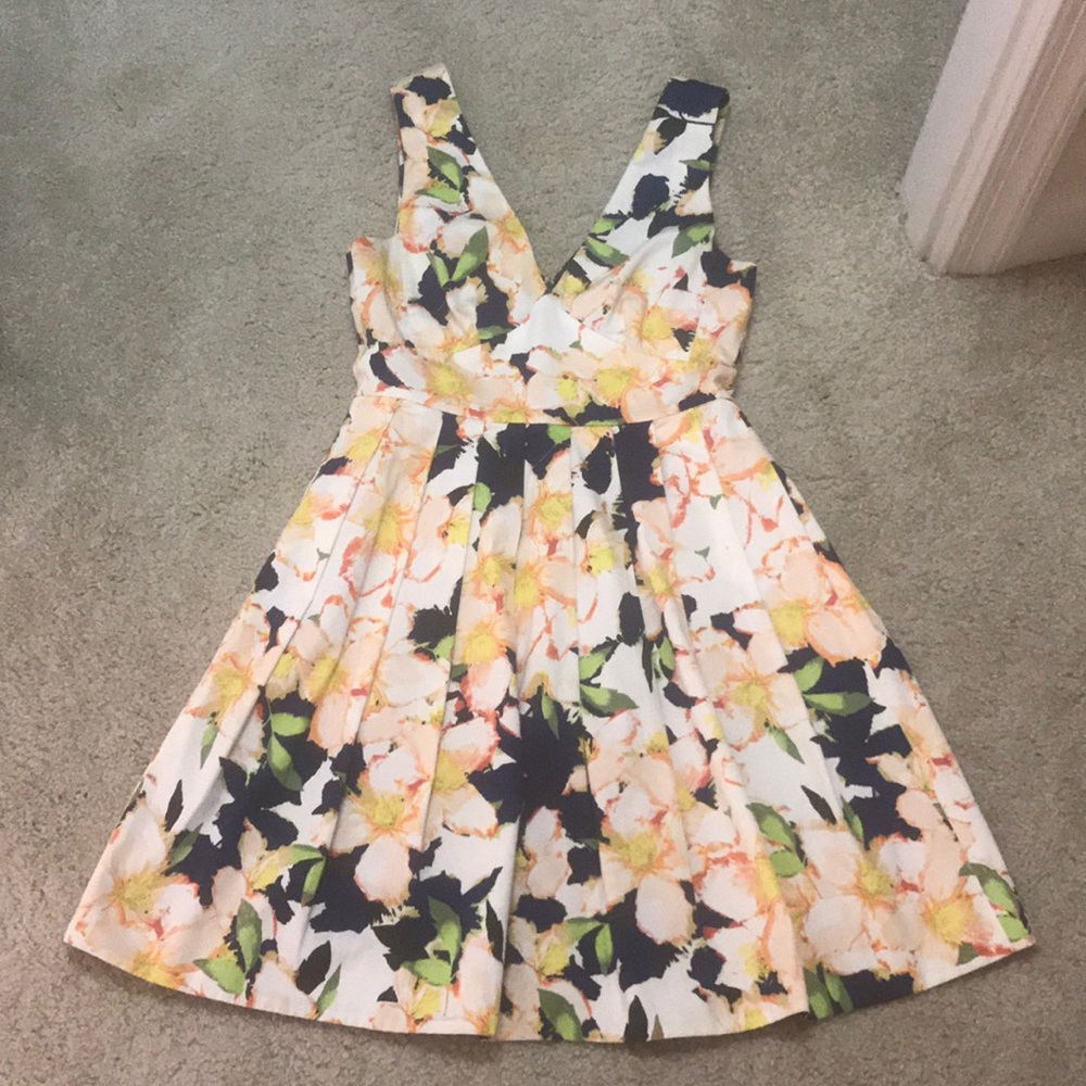 J Crew floral sleeveless dress size 0
